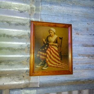 Betsy Ross In Chuck Taylors Vintage Americana Framed Art Print By Neon Nicho